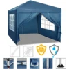 Gazebo Pop-Up Waterdichte Zonwering Camping Pagodetent 3 X 3 M Blauw 6