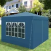 Gazebo Pop-Up Waterdichte Zonwering Camping Pagodetent 3 X 3 M Blauw 8