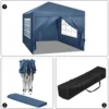 Gazebo Pop-Up Waterdichte Zonwering Camping Pagodetent 3 X 3 M Blauw 9