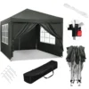 Gazebo Pop-Up Waterdichte Zonwering Camping Pagodetent 3 X 3 M Grijs 4