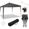 Gazebo Pop-Up Waterdichte Zonwering Patio Festival Pagodetent 3 X 3 M Grijs 4