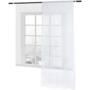 Gordijnen Transparant Met Rucheband Stores Voile (1 Stuk) Wit 140x245 Cm 1