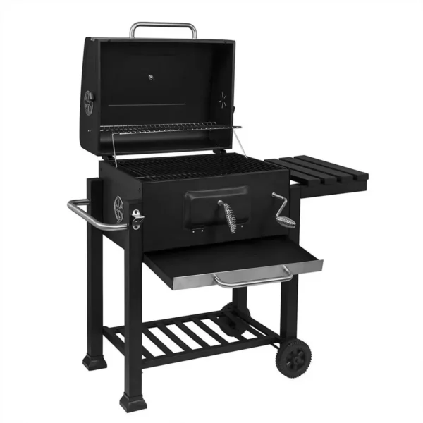 Houtskoolgrill Met Deksel, Barbecuegrill Voor Feesten, Zwart 1