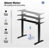 In Hoogte Verstelbaar Elektrisch Bureau Met 2 Motoren, Sta Bureau Met Geheugenfunctie Zwart 9