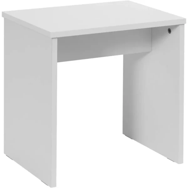 Kaptafel Cosmetische Tafel Met Kruk En Spiegel, Hoogglans Tafelblad Wit 9