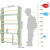 Kinderboekenkast Wandplank Van Grenenhout E1 MDF Met 4 Planken Groen 3