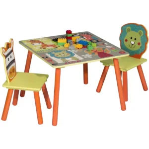 Kinderzitgroep Bosdieren Tafel- En Stoelensets, Kindertafel Met 2 Stoelen 1