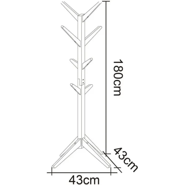 Kledingrek Met 8 Haken, Kledingrek, Kledingrek, Hanger, Naturel 3