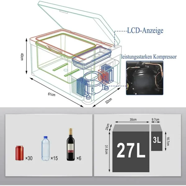 Koelbox Diepvriesverwarmingsbox 30 L Voor Auto En Camping 5