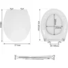 Kunststof Toiletbril Met Softclose-mechanisme, Antibacterieel Wit 5