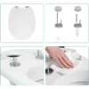 Kunststof Toiletbril Met Softclose-mechanisme, Antibacterieel Wit 9