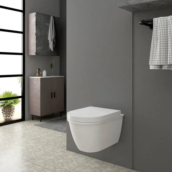 Kunststof Toiletbril Met Softclose-mechanisme D-vorm Wit 2