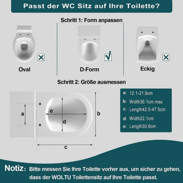 Kunststof Toiletbril Met Softclose-mechanisme D-vorm Wit 5