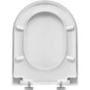 Kunststof Toiletbril Met Softclose-mechanisme D-vorm Wit 6