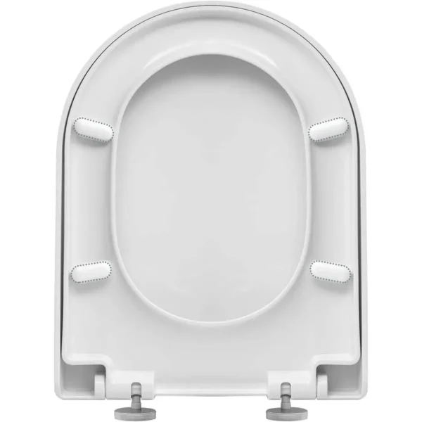 Kunststof Toiletbril Met Softclose-mechanisme D-vorm Wit 6