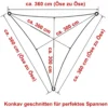 Luifelzonwering Ademend HDPE Windscherm Met UV-bescherming Grijs 3,6x3,6x3,6m 2