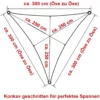 Luifelzonwering Ademend HDPE Windscherm Met UV-bescherming Grijs 3x3x3m 2