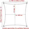 Luifelzonwering Ademend HDPE Windscherm Met UV-bescherming Grijs 5x5 M 2