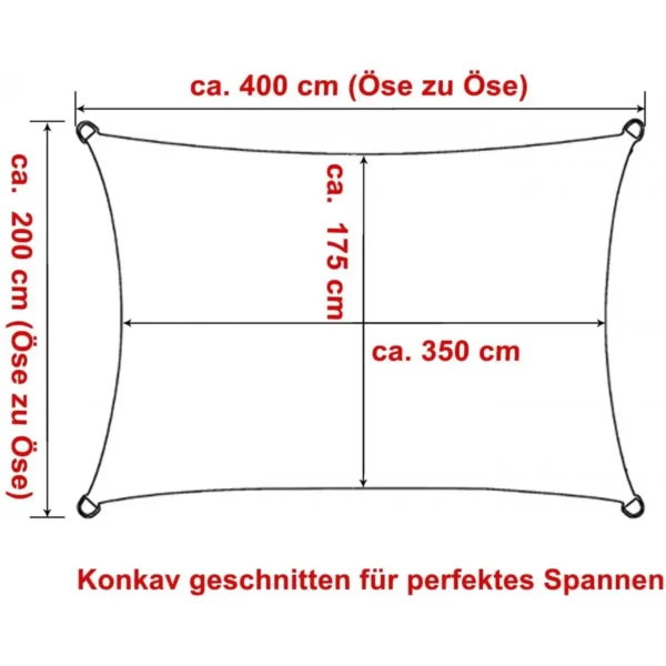 Luifelzonwering HDPE Windbescherming UV-bescherming Crème 2x4 M 2