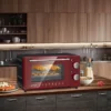 Mini-oven 10 Liter, 650 Watt Broodroosteroven, 100-230 °C, 60 Minuten Rood + Zwart 8