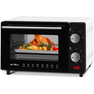Mini-oven 10 Liter, 650 Watt Broodroosteroven, 100-230 °C, 60 Minuten Zwart En Wit 1