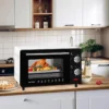 Mini-oven 10 Liter, 650 Watt Broodroosteroven, 100-230 °C, 60 Minuten Zwart En Wit 8