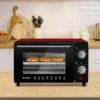 Mini-oven 10 Liter, 650 Watt Broodroosteroven Pizzaoven Bakplaat Met Timer Rood 2