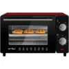 Mini-oven 10 Liter, 650 Watt Broodroosteroven Pizzaoven Bakplaat Met Timer Rood 9