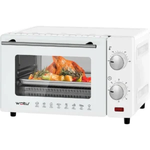 Mini-oven 10 Liter, 650 Watt Broodroosteroven Pizzaoven Bakplaat Met Timer Wit 1