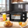 Mini-oven 10 Liter, 650 Watt Broodroosteroven Pizzaoven Bakplaat Met Timer Zwart 7