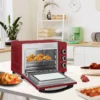 Mini-oven 21 L, 1280 W, 100-230 °C, Timer 60 Minuten, Boven-/onderwarmte, Dubbel Glas Rood 2