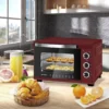 Mini-oven 21 L, 1280 W, 100-230 °C, Timer 60 Minuten, Boven-/onderwarmte, Dubbel Glas Rood 3