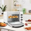 Mini-oven 21 L, 1280 W, 100-230 °C, Timer 60 Minuten, Boven-/onderwarmte, Dubbel Glas Wit 2