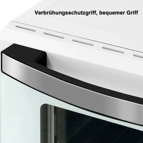 Mini-oven 21 L, 1280 W, 100-230 °C, Timer 60 Minuten, Boven-/onderwarmte, Dubbel Glas Wit 8