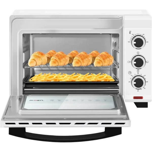 Mini-oven 21 L, 1280 W, 100-230 °C, Timer 60 Minuten, Boven-/onderwarmte, Dubbel Glas Wit 10