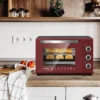 Mini-oven 28 L, Pizzaoven 1600 W, 100-230 °C, Timer 0-60 Min, 3 Verwarmingsmodi Rood-zwart 3