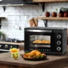 Mini-oven 28 L, Pizzaoven 1600 W, 100-230 °C, Timer 0-60 Min, 3 Verwarmingsmodi Zwart 2