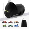 Motorhoes Waterdicht Winterbestendig, Motorzeil Buiten Gemaakt Van 210D Oxford Stof 245x105x125 Cm 3