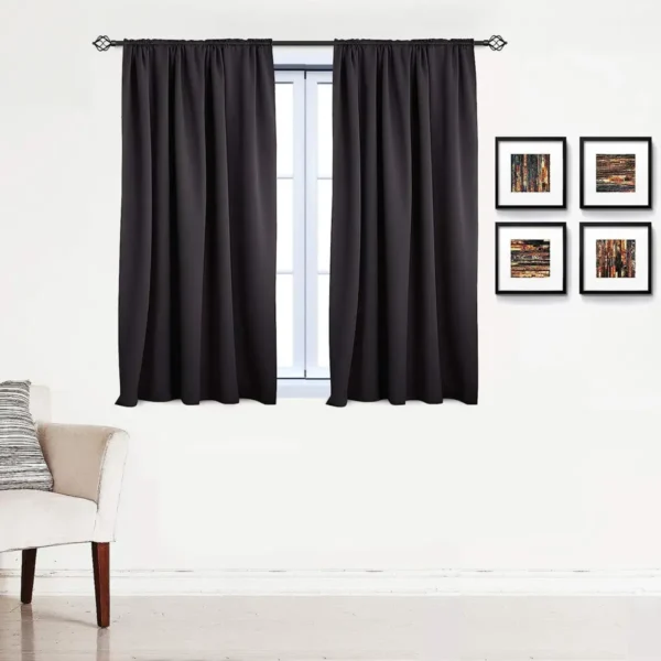 Ondoorzichtig Gordijn 250g/m² Met Ruchesband (1 Stuk) Antraciet 135x175 Cm 2