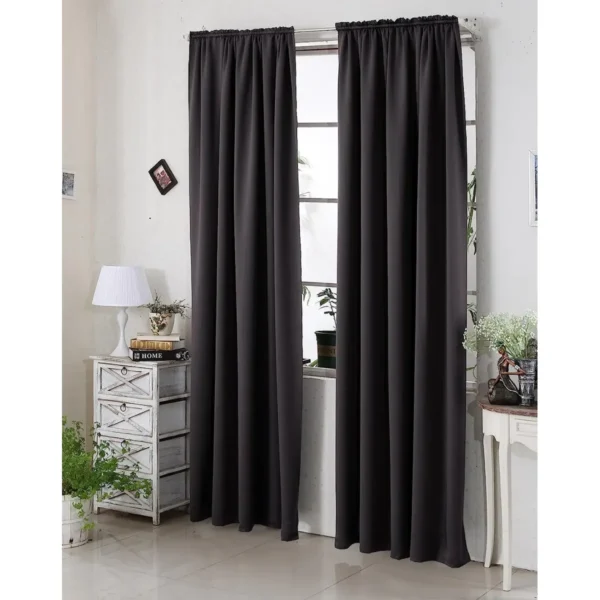 Ondoorzichtig Gordijn 250g/m² Met Ruchesband (1 Stuk) Antraciet 135x225 Cm 3