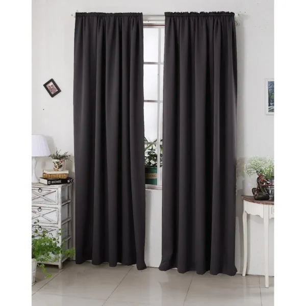 Ondoorzichtig Gordijn 250g/m² Met Ruchesband (1 Stuk) Antraciet 135x245 Cm 2