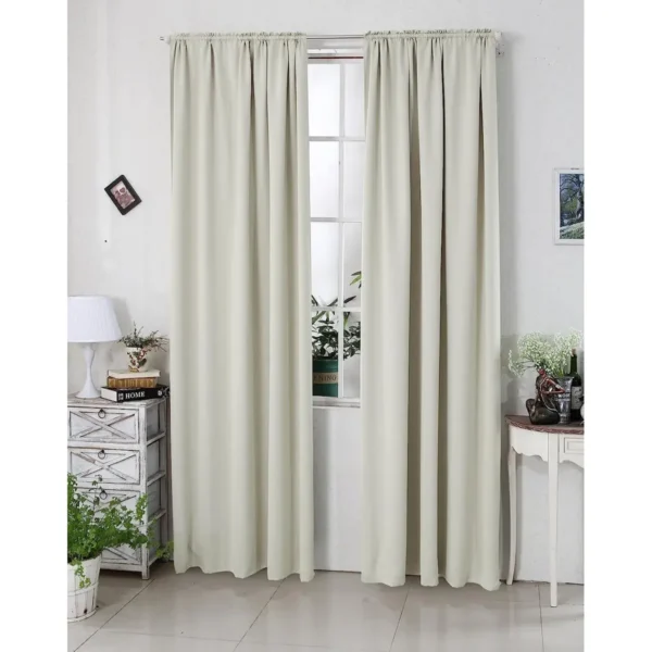 Ondoorzichtig Gordijn 250g/m² Met Ruchesband (1 Stuk) Beige 135x225 Cm 2