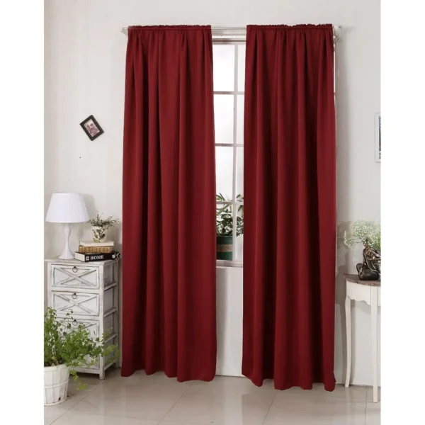 Ondoorzichtig Gordijn 250g/m² Met Ruchesband (1 Stuk) Bordeaux 135x225 Cm 3