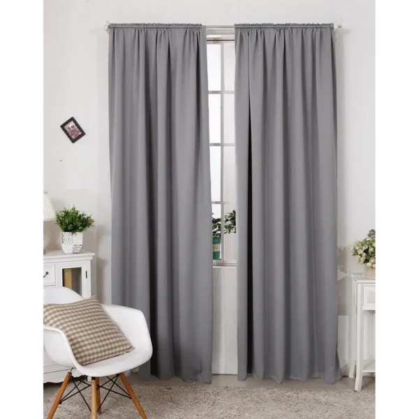 Ondoorzichtig Gordijn 250g/m² Met Ruchesband (1 Stuk) Donkergrijs 135x225 Cm 3