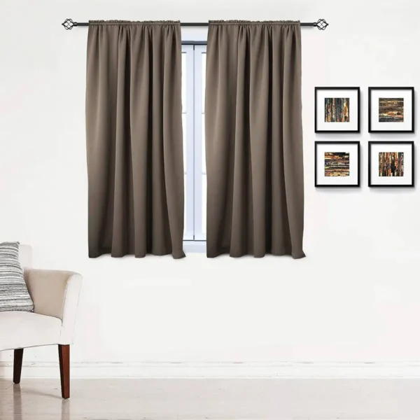 Ondoorzichtig Gordijn 250g/m² Met Ruchesband (1 Stuk) Taupe 135x245 Cm 2