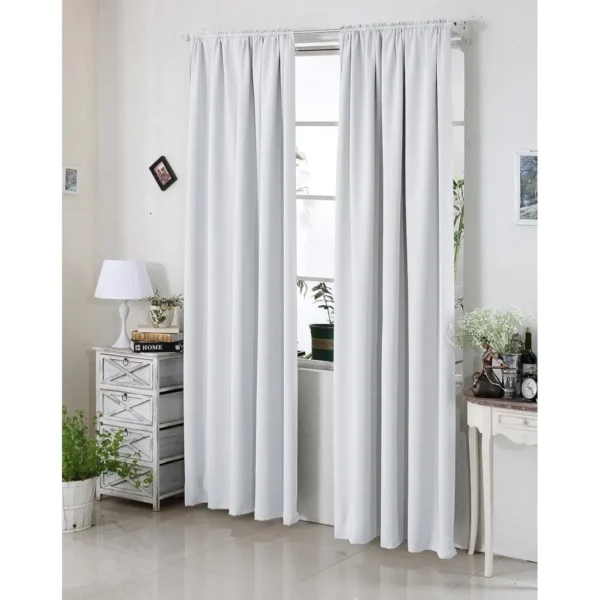 Ondoorzichtig Gordijn 250g/m² Met Ruchesband (1 Stuk) Wit 135x225 Cm 2