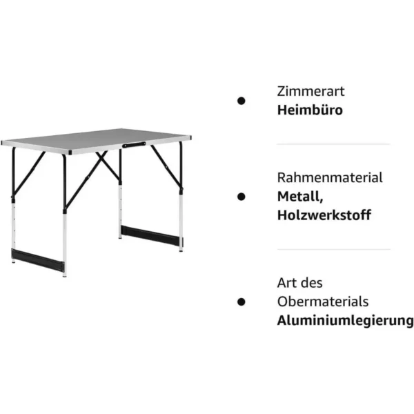 Opklapbare Tuintafel In Hoogte Verstelbaar Grijs 9