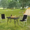 Opvouwbare Campingstoel, Set Van 2, Klapstoel, Comfortabel, Ultralicht Zwart 2