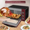 Oven Met Circulatielucht, Pizzaoven 32 L, 0-60 Min. Timer, 5 Verwarmingsmodi, Dubbele Glazen Deur Rood-zwart 4