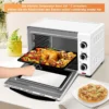 Oven Met Luchtcirculatie, Pizzaoven 32 L, Timer 0-60 Min, 5 Verwarmingsmodi, Dubbele Glazen Deur Wit 5